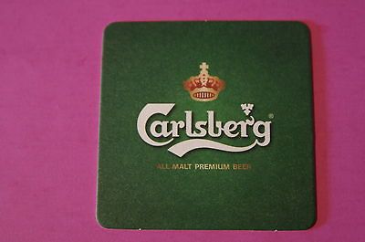 Pub Coaster Bar Mat ~*~ CARLSBERG Brewery ~~ All Malt Premium BEER