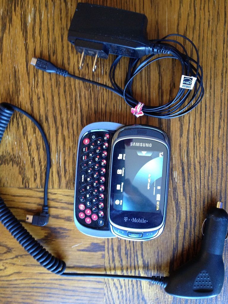 SAMSUNG GRAVITY T SGH T669 TMOBILE CELL PHONE STEEL. Good Condition