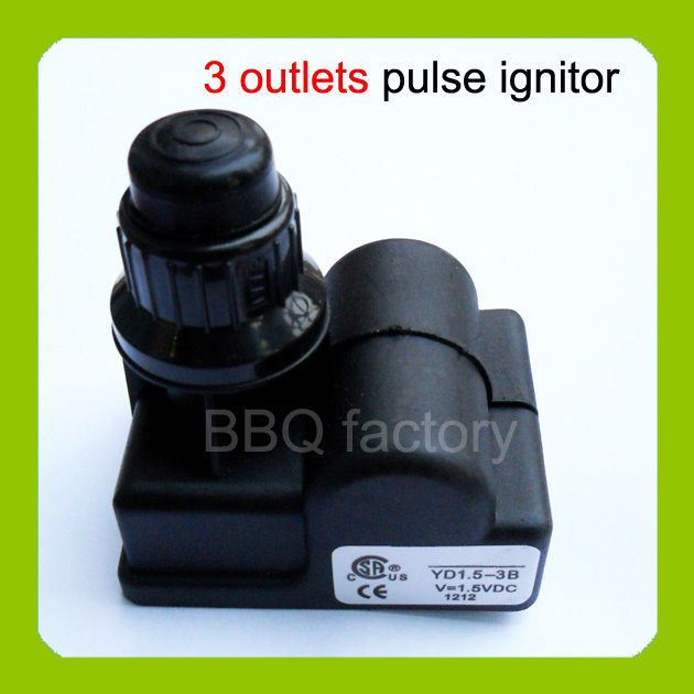 Huntington Gas Grill 3 Outlet AA Battery Spark Ignitor 03330