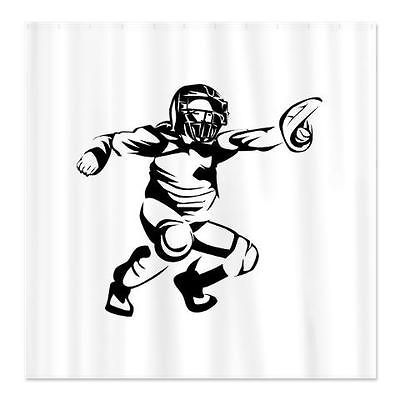 Baseball Catcher Shower Curtain by CafePres 656799346