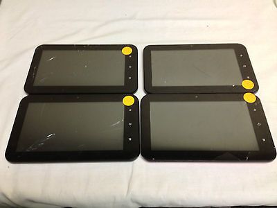 LOT of 4 HKC P771A 7 Tablets   *AS IS*   CRACKED SCREEN/WORKING  w