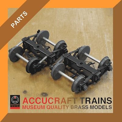 ACCUCRAFT AP 13020 124 ARCH BAR SPRUNG TRUCKS w/ INSIDE BRAKES, 1