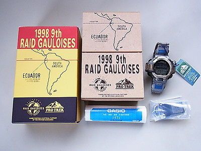 PROTREK PRT 600 RJ 7T THERMOMETER CASIO WATCH RAID GAULOISES RARE