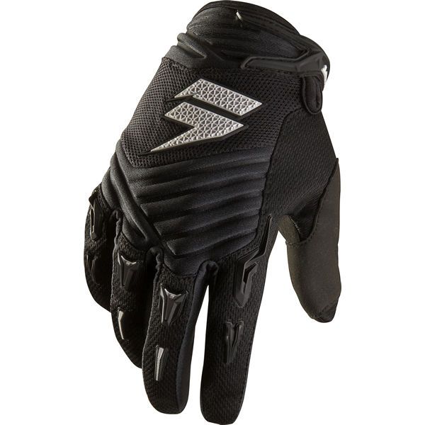 RACING MENS ADULT BMX MX ATV RIDING BLACK STRIKE GLOVES CHAD REED