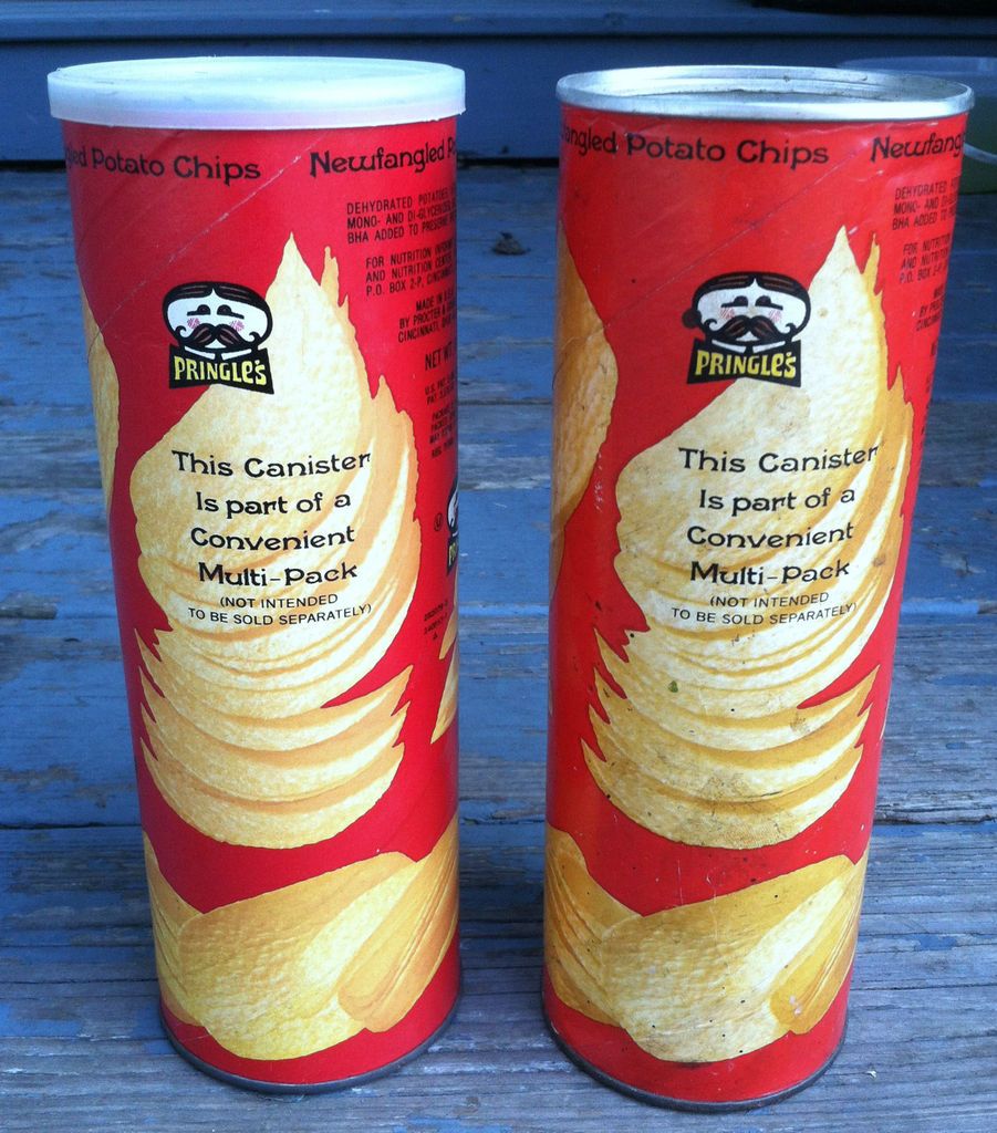 Vintage lot of 2 1970s Pringles Newfangled Potato Chips Multi Pack