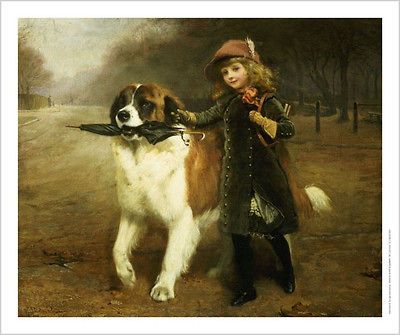 CHARLES BURTON BARBER Off To School CANVAS ART 