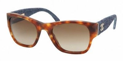 CoCo CHANEL Sunglasses AUTHENTIC Chanel 5162 Ch5162 Havana Gold Denim