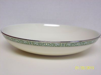 LENOX ADRIENNE 7 5/8 COUPE SOUP BOWL Fine Ivory China w/ Green