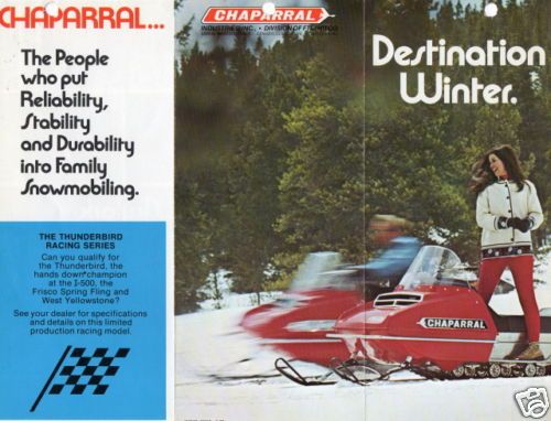 1971 CHAPARRAL SNOWMOBILE SALES BROCHURE