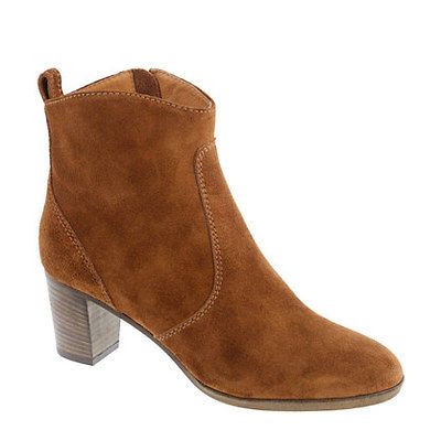 Crew Aggie Ankle Boots in Suede Dark Cognac Sz. 7