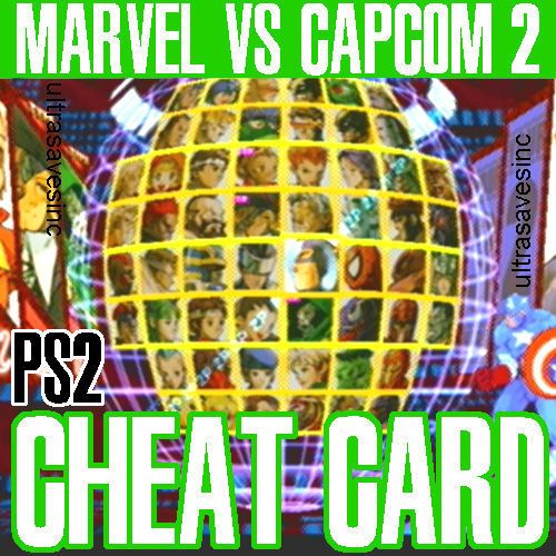 GAME SAVE MARVEL VS CAPCOM 2 MVC2 NEW PS2 CHEATS CODES
