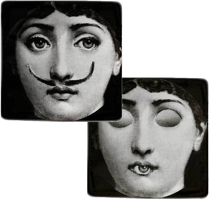 Moustache EyeMouth Fornasetti 2Side Cushion Pillow Case