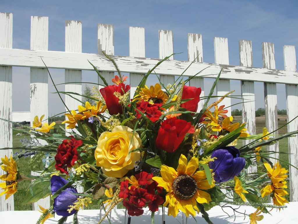 Tombstone Saddle Sprays Sympathy Cemetery Flowers Memorial Fathers Day