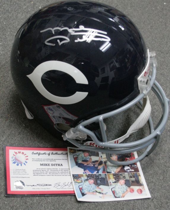 MIKE DITKA RIDDELL SIGNED FULL SIZED NFL HELMET