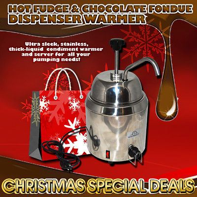 CHOCOLATE NACHO CHEESE DISPENSER WARMER W/ PUMP MAKE MONEY WITH