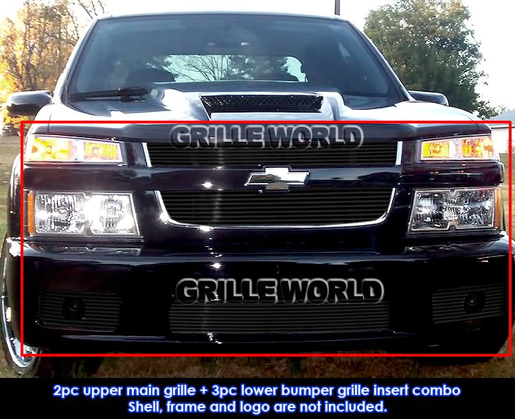 2004 2010 Chevy Colorado Xtreme Black Billet Grille Grill Combo Insert