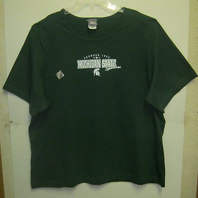 NEW STARTER MENS GREEN MICHIGAN STATE SPARTANS SHIRT SZ 2X