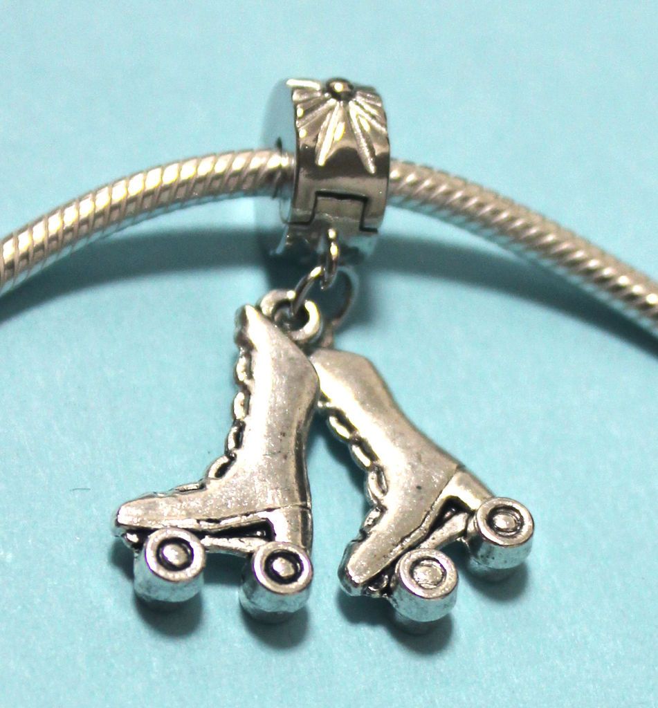 Bead Stopper Lock Clip fit Authentic European bracelet Roller Skate