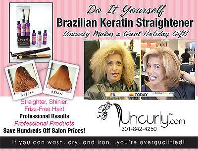 UNCURLY 3 8 Brazilian KeratinTreatmnts+Iron on MSNBCStraighter Frizz