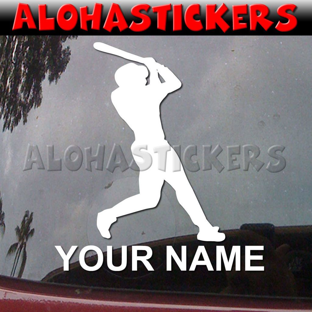 Custom LITTLE LEAGUE BASEBALL BATTER Slugger Car Vinyl Decal Window