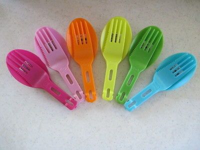 Spork Folding Spoon Fork Knife Camping Survival Pink Orange Yellow