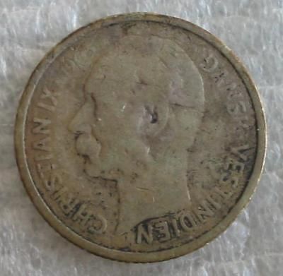 DANISH WEST INDIES 10 Cents ( 50 Bit ) 1905 Silver F