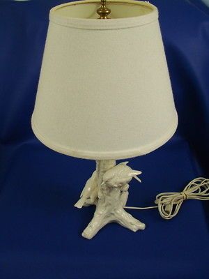 RARE GOEBEL LAMP Tree Trunk With Birds VGC Marked W. Germany Number