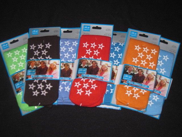 Boys Stars Non Skid Slipper Socks Size 9 11 New