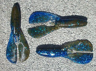 50 OKEECHOBEE CRAW 3.5 CLEAVER CRAWS Bass Fishing Lures DOPED