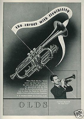 1947 OLDS Cornet Clyde McCoy Blows Sweet & Blue Original Ad