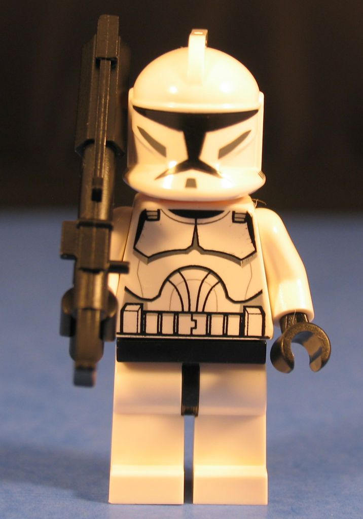 LEGO® STAR WARS 8014 White CLONE TROOPER + Custom DC 15 A Blaster