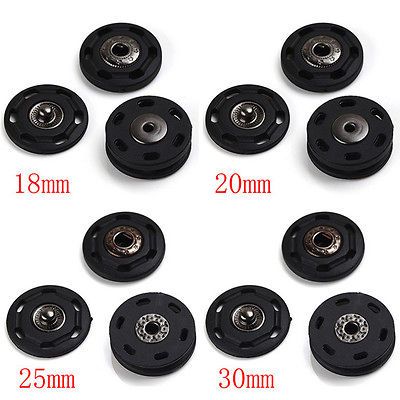 20pc Metal + Plastic Black Snap Press Button Sewing On J608