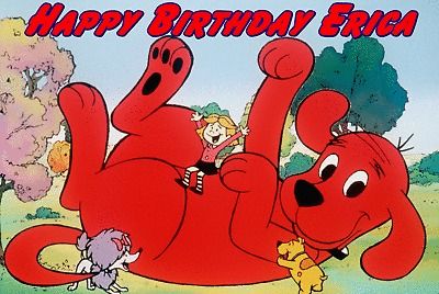 CLIFFORD THE BIG RED DOG Frosting Edible Cake Topper