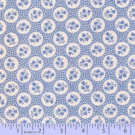 Circle of Friends Blue Tulips Tulip Flower Flowers Cotton Fabric Print