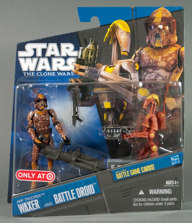 CLONE WARS ARF TROOPER WAXER & BATTLE DROID  NM