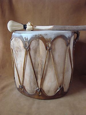 Cochiti Pueblo Indian Large Handmade Drum Native American by Ray