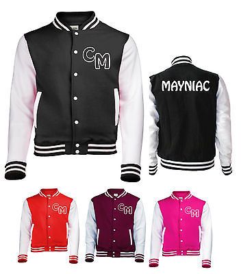 Conor Maynard fans MAYNIAC varsity baseball JACKET sweater ALL COLOURS