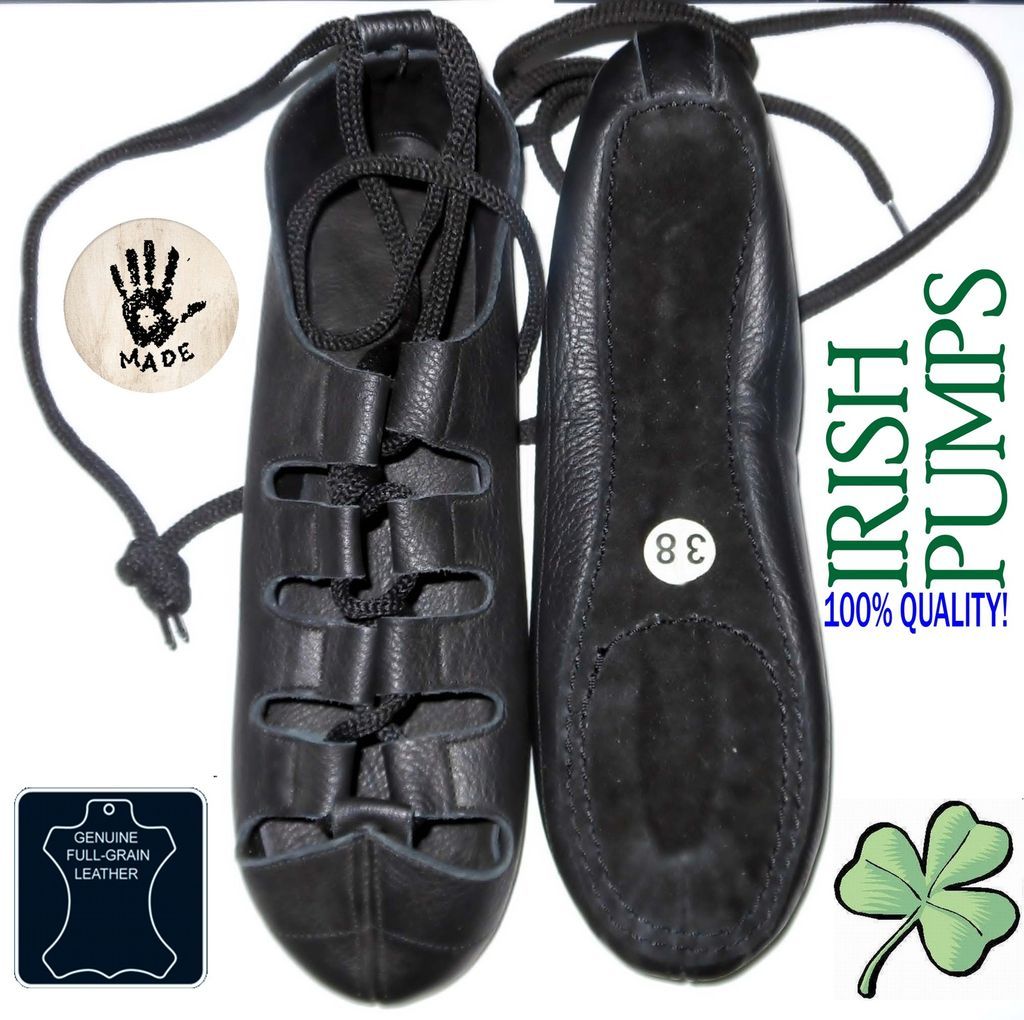 PROFESSIONAL IRISH DANCE SHOES LEATHER COMFORT DANCING REEL PUMPS