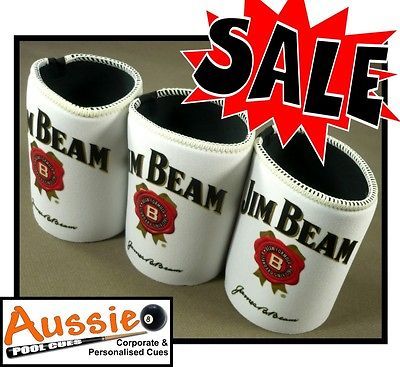 Jim Beam Stubbie Holder Can Coolers 3 FOR $10 Bargain JB Beer Cooler