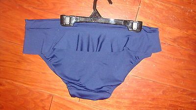 Vintage Inspired Swimsuit 50s Style Navy Bl;ue Scalloped Bikini