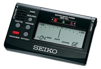 SEIKO SAT101 GUITAR & BASS TUNER (6, 7 & 12 STRING) NEW