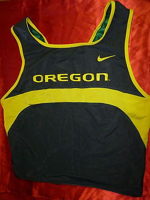 Real OREGON DUCKS TRACK NIKE Running Singlet Tank Top sz XL Black