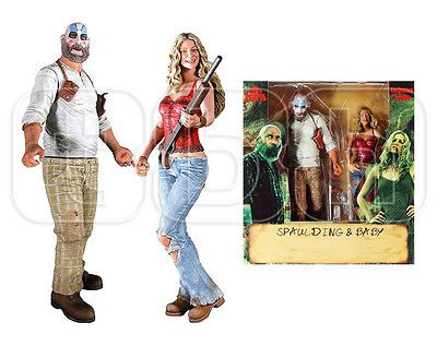 DEVILS REJECTS figure CAPTAIN SPAULDING & BABY clown 2 PACK neca