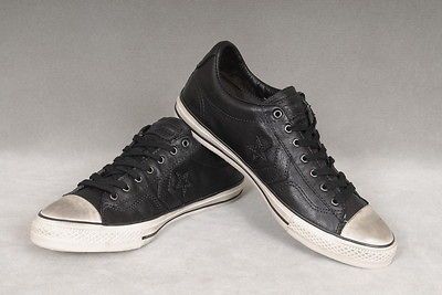 NIB John Varvatos Converse All Star JV Star Black Leather Sneakers