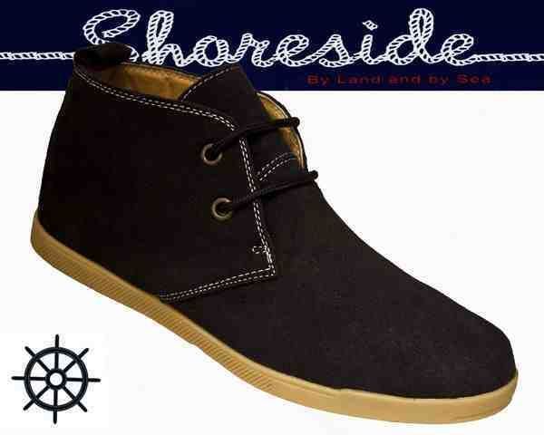 MENS COOLERS SHORELINE BLACK SUEDE DESERT BOOTS TRAINERS TRENDY RETRO