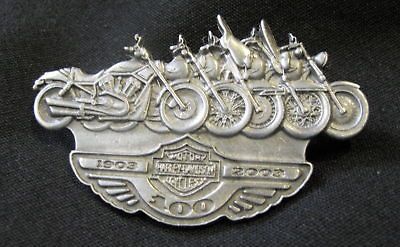 HARLEY DAVIDSO N BIKER 100th ANNIVERSARY PIN 1903 2003