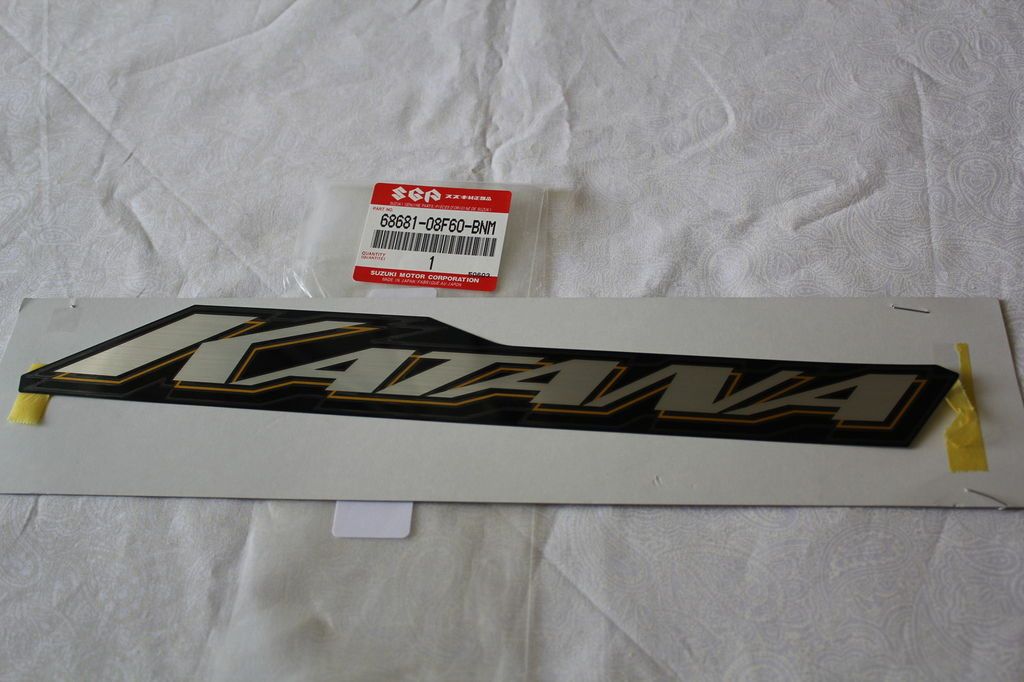 SUZUKI GSX750F GSX750FK4 COWLING KATANA EMBLEM GENUINE OEM