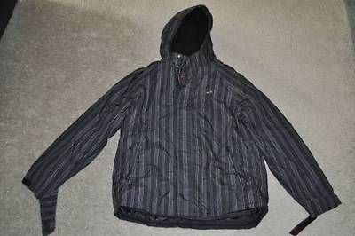 NWT $135 Young Mens Tony Hawk Black Pin Striped Heavy Winter Snow Ski