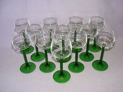 12 VTG Cristal dArques Durand Luminarc Rhine Wine Glasses Emerald