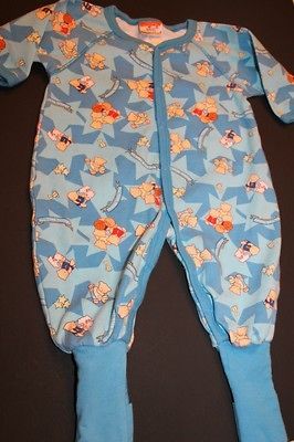 SNUGABYE CONVERT A FOOT BOYS PAJAMAS. SIZE 6 9 MONTHS. EUC. TEDDY